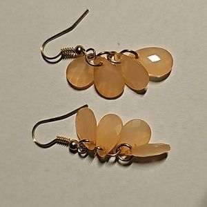 Peach pink earrings